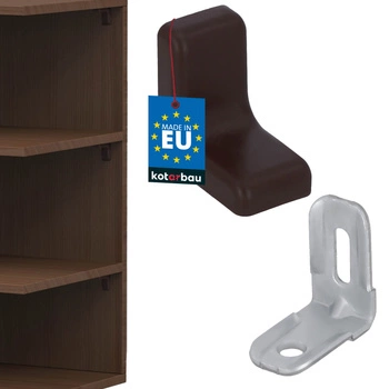 Suport unghiular pentru mobilă cu capac wenge