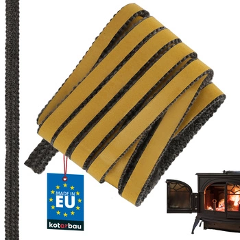 Bandă autoadezivă pentru etanșarea șemineului și sobei 15x4 mm 2,5 m