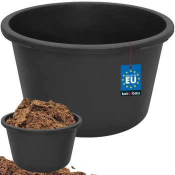 Tavă de construcții 65l container rotund recipient de mortar