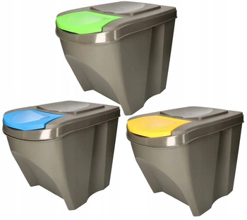 Coș gunoi selectiv 20 l kotarbau set de 3 buc.