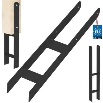 Baza stâlpului h pentru încastrare zincat negru 90 mm