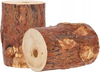 Torță de grădină lumânare eco butuc de lemn 2h - set de 2 buc.