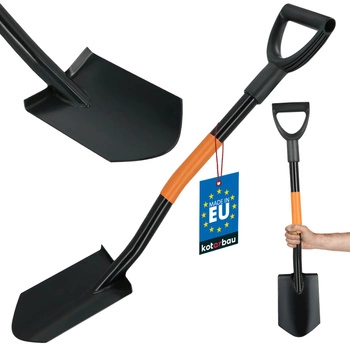 Lopată militară camping mică oțel pentru mașină 83 cm