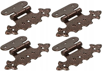 Balama decorativă asimetrică pentru mobilă pentru mobilier retro din cupru - 4 buc.