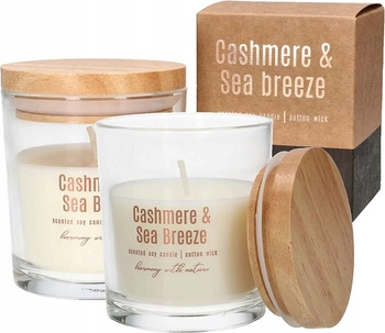 Lumânare de sticlă parfumată cu parfum de soia - 2 buc.