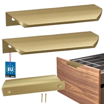 Mâner mobilier aluminiu auriu mat 96/116 mm set de 2 buc.