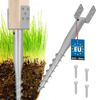 Baza stâlpului în formă de u înșurubată pământ oțel 100x720 mm