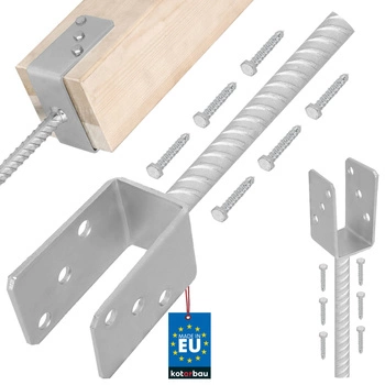 Bază pentru stâlp cu bară în u pentru încorporare 50 mm