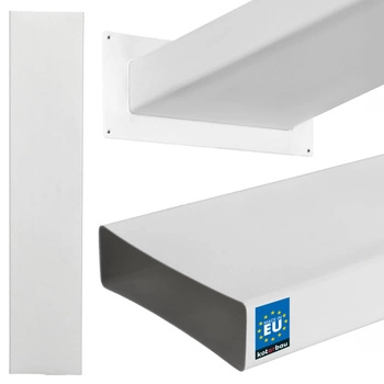 Conductă de ventilație pentru cabluri plate 204x60 alb 100cm