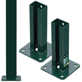 Bază pentru stâlp, montabilă 60x40 mm, set 2 buc. - Culoare verde