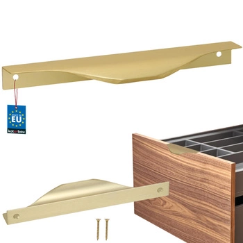 Mâner pentru mobilă modern aluminiu aur mat 160 mm