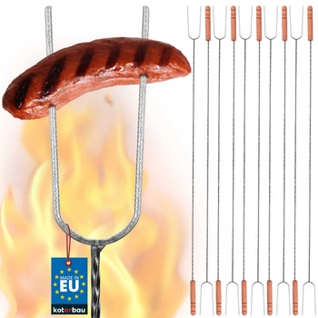 Bonfire furculiță cârnați stick 120 cm set de 10 buc.