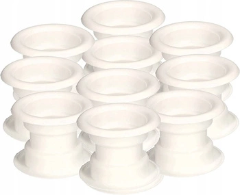 Mufă pentru ușă mufă de ventilație - 10 buc - Culoare alb