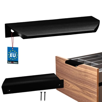 Mâner mobilier aluminiu negru mat 96/116 mm