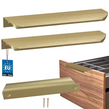 Mâner mobilier aluminiu auriu mat 160/180 mm set de 2 buc.
