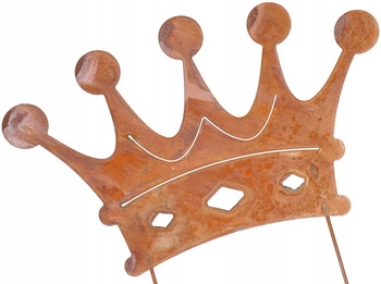 Figurină ornament de grădină coroană rugină metal