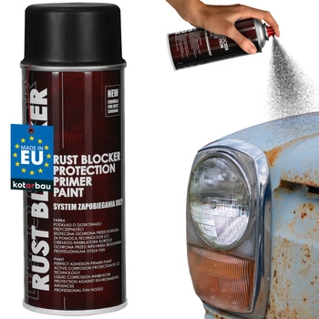 Lac de protecție spray anticoroziv pentru metal negru ral 9005 400 ml