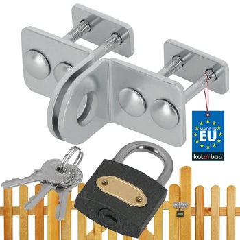 Rustle lacăt încuietoare pentru ușa porții argintiu cu lacăt 30 mm