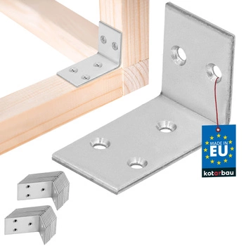 Colțar dulgheresc inoxidabil galvanizat 30x45x25 mm set de 25 buc.