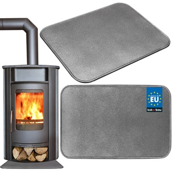 Foaie de metal 595x480 mm sub aragaz șemineu de protecție argint