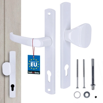 Mâner cu inserție pentru ghișeu poartă ușă aluminiu alb 90 mm