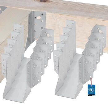 Cârlig pentru grinzi din lemn tâmplărie căpriori 70x125 mm set de 10 buc.