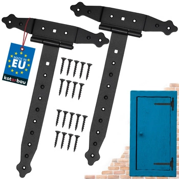 Balama cruce pentru foișor negru 300 mm set de 2 buc.