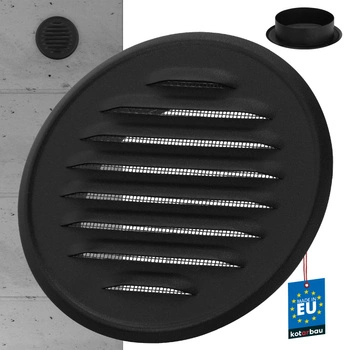 Grila de ventilație din oțel inoxidabil cu ochiuri rotunde fi 100 mm