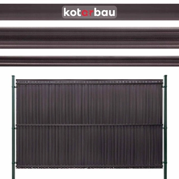 Panou de gard acoperit cu benzi maro 152 cm