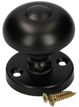Buton fix pentru a fi înșurubat pe mâner negru