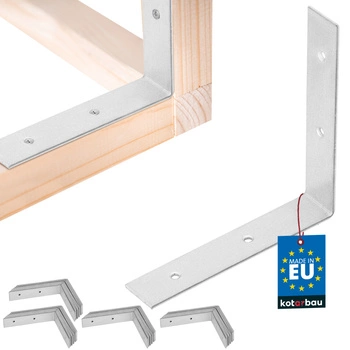 Colțar dulgheresc inoxidabil galvanizat 100x100x20 mm set de 50 buc.