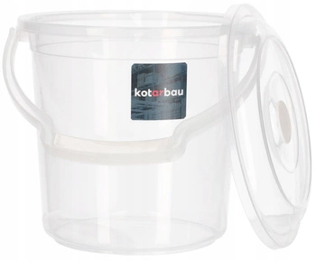 Găleată transparentă cu capac cu măsură - 5l