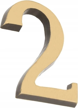 Numărul casei "2" numărul ușii 3d 5cm patină