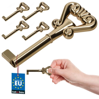 Cheie mobilier bar universală decorativă retro aurie 7 cm set de 5 buc.