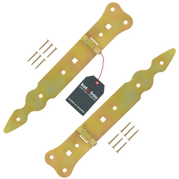 Balama de chioșc îngustă pentru obloane și uși aur 200 mm set de 2 buc.