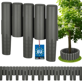 Gard grădină gard plastic bătut gri 2,7 m
