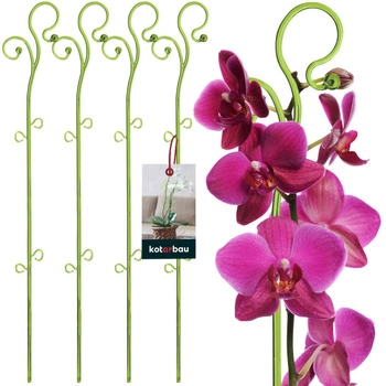 Suport de plante din plastic verde 58 cm set de 4 buc.