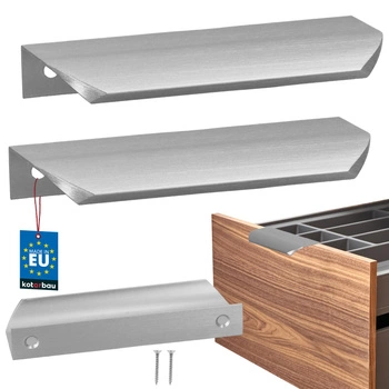 Mâner mobilier aluminiu argintiu 96/116 mm set de 2 buc.