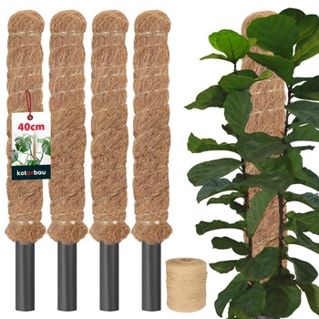 Țăruș pentru plante de nucă de cocos 40 cm x 25 mm set de 4 buc.