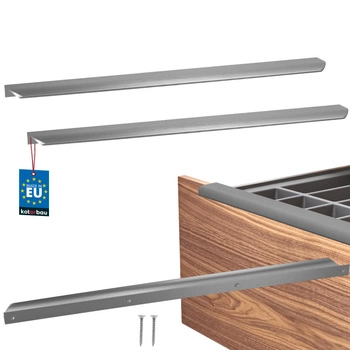 Mâner mobilier aluminiu argintiu 480/500 mm set de 2 buc.