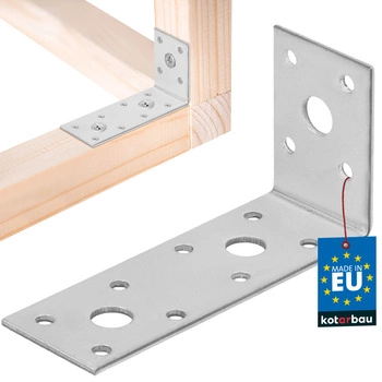 Colțar dulgheresc inoxidabil galvanizat 100x50x35 mm