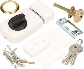 Suprafață montată pe suprafață de blocare a ușii bolt 60mm alb