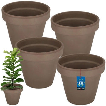 Lut ceramic teracotă mocha ghiveci de flori fi 19 set de 2 buc.