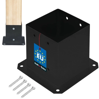 Suport de stâlp fixată cu șuruburi vopsită cu pulbere 140x140 mm