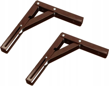 Suport colțar pliabil pentru raft 200 mm extensibil 2 buc. - Culoare maro