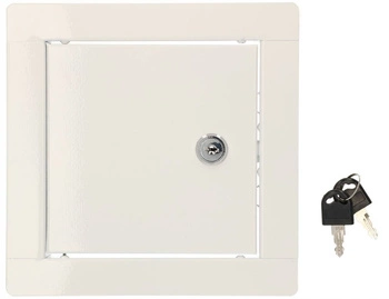Ușă de inspecție din oțel chei albe 15x15 cm