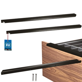 Mâner mobilier aluminiu negru mat 540/560 mm set de 2 buc.