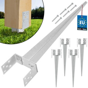 Baza stâlpului reglabilă de bătut 0-160 mm set de 4 buc.