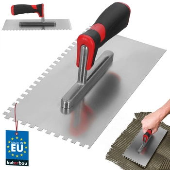 Spatula din oțel inoxidabil 270 mm crestată 6 mm adeziv pentru țiglă