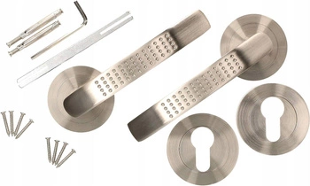 Mâner de ușă pentru inserție bară rotundă satinată 120 mm